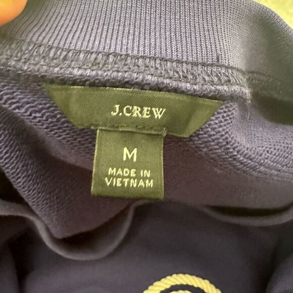 J.CREW Anchor Terry sweatshirt in original cotton Navy Blue Women’s Medium - Picture 4 of 7